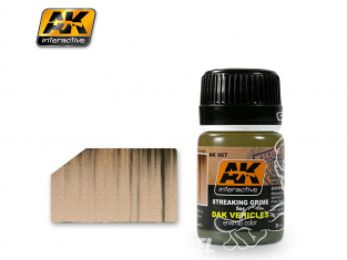 Ak interactive Peinture Enamel AK067 Streaking saleté pour véhicules DAK (Afrika Korps) 35ml