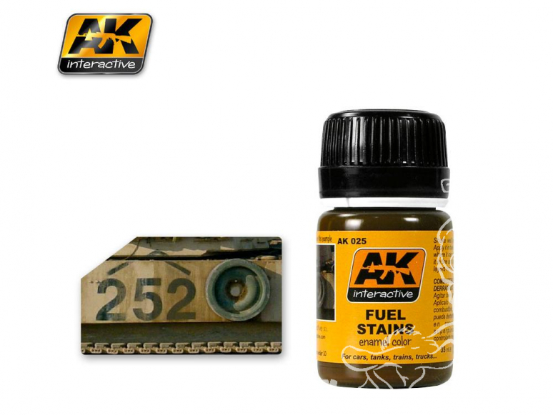 Ak interactive Peinture Enamel AK025 Taches de carburant 35ml