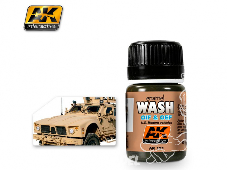 Ak interactive Peinture Enamel AK121 Lavis pour OIF & OEF - Véhicules US 35ml