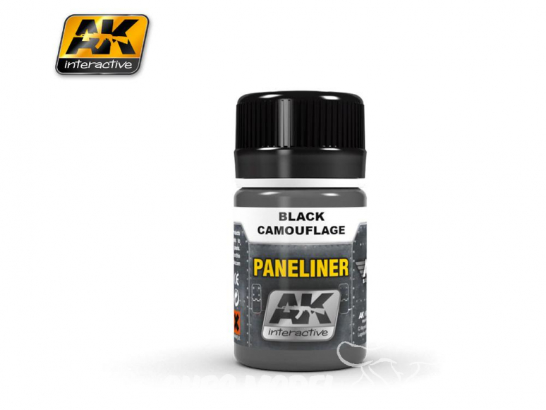 Ak interactive Peinture Enamel AK2075 Paneliner Camouflage noir 35ml