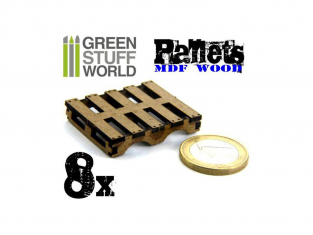 Green Stuff 367016 8x Palettes en bois
