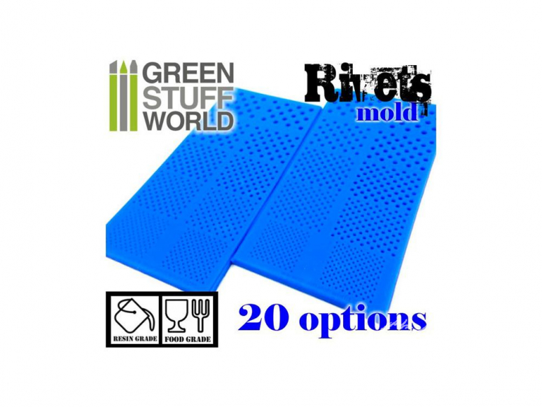 Green Stuff 364206 MOULES en Silicone pour RIVETS