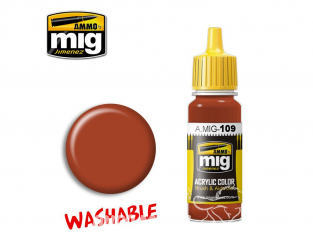 MIG peinture authentique 109 Rouille Washable 17ml