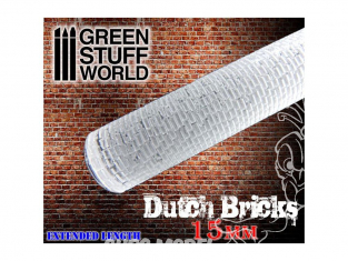 Green Stuff 368846 Rouleaux texturés effet BRIQUES hollandaise 15mm