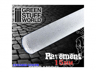 Green Stuff 368853 Rouleaux texturés effet DALLAGE 15mm