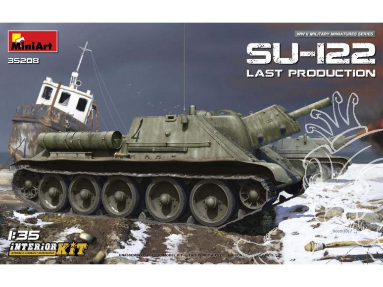 Mini Art maquette militaire 35208 Canon automoteur SU-122 Last Production avec interieur 1/35