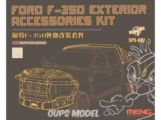 Meng maquette voiture SPS-047 FORD F-350 ACCESSOIRES EXTERNES 1/24