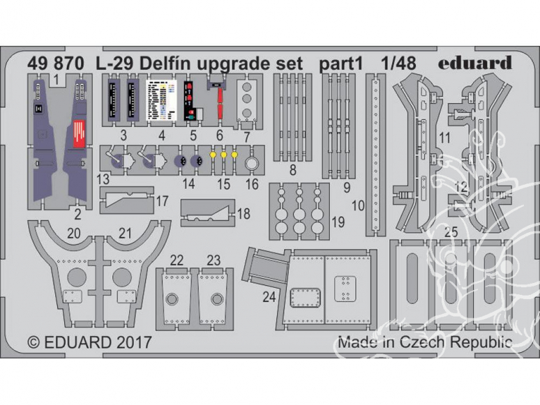 EDUARD photodecoupe avion 49870 Set d'amélioration Aero L-29 Delfin Eduard 1/48