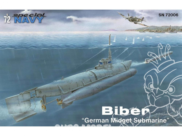 Special navy kit conversion sous marin 72006 Biber "German Midget Submarine" 1/72