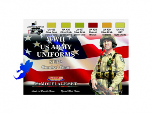 LIFECOLOR peinture cs18 UNIFORMES US WWII SET 2