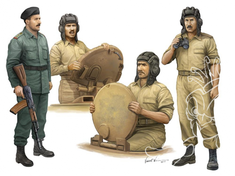 Trumpeter kit personnages 00439 Equipage de char Irakien 1991 1/35