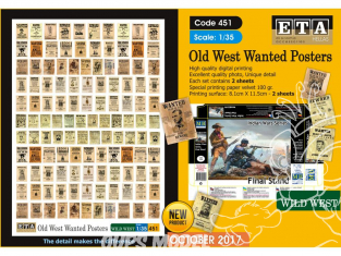 ETA diorama 451 Affiche du vieil ouest WANTED 1/35