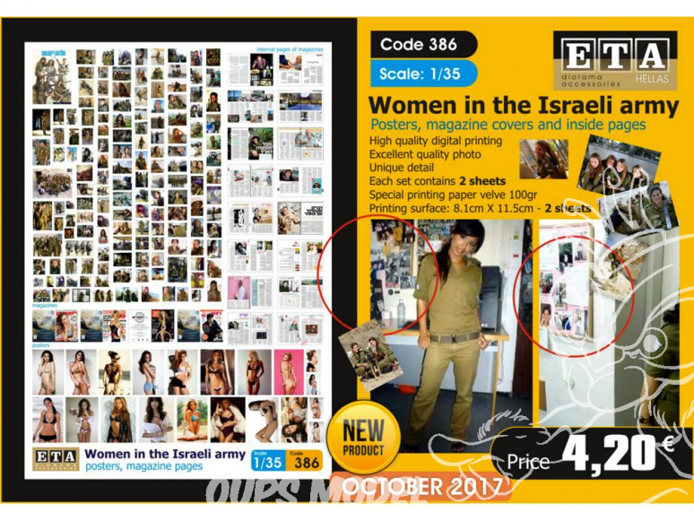 ETA diorama 386 Femmes dans l'armée Israélienne poster pages de magazines 1/35