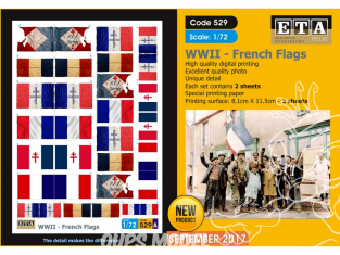 ETA diorama 529 Drapeaux Français WWII 1/72