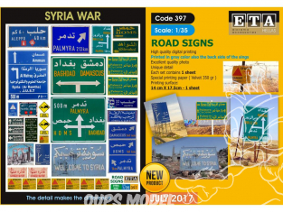 ETA diorama 397 panneaux routier Guerre en Syrie 1/35