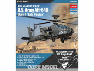 Academy maquette Helicoptére 12551 Apache AH-64D US Army Block II Late version 1/72