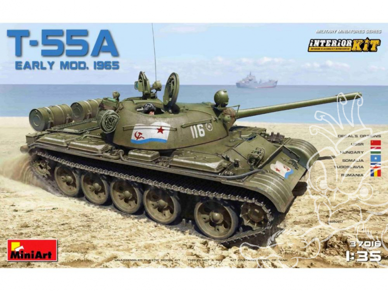 Mini Art maquette militaire 37016 Char moyen sovietique T-55A Early modele 1965 1/35