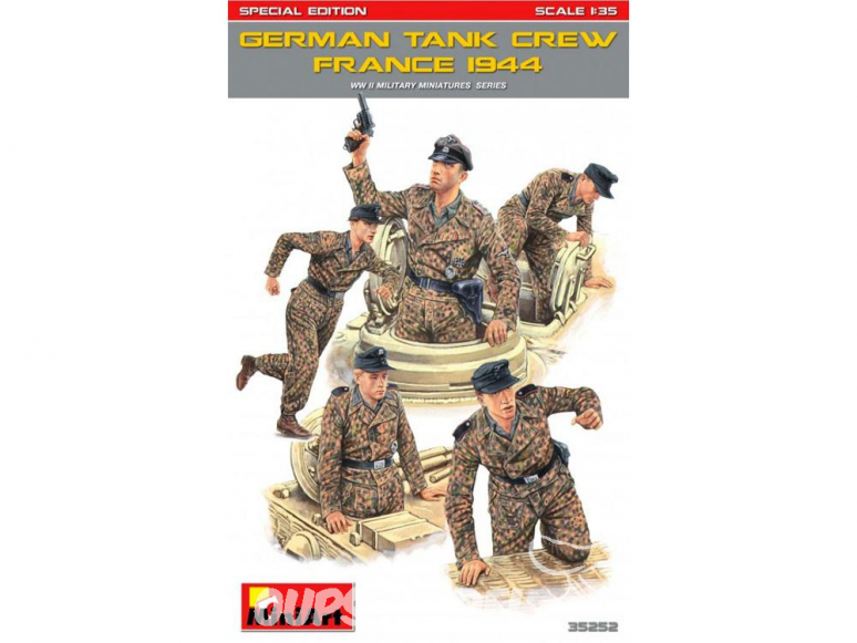 Mini Art personnages militaires 35252 Equipage de char Allemand (FRANCE 1944) WWII Edition speciale 1/35