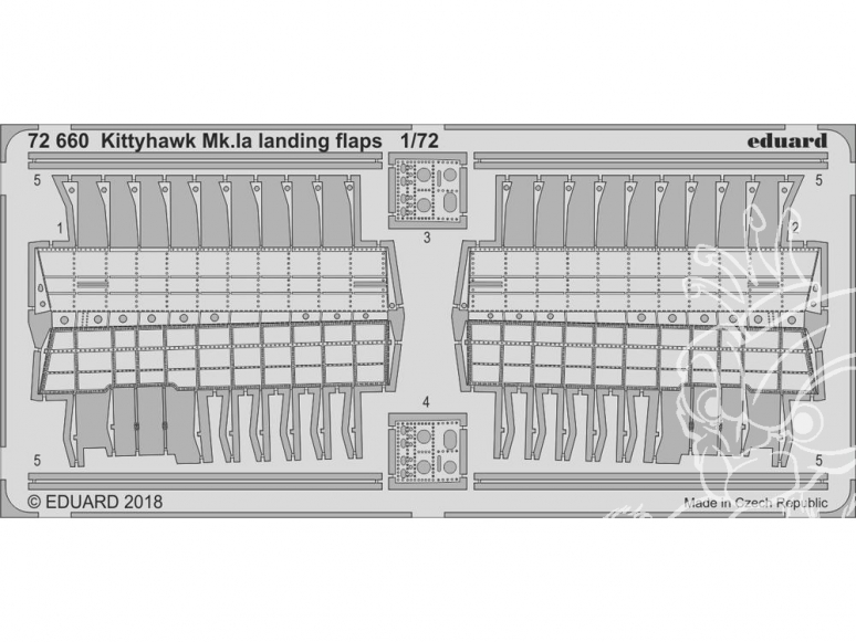 Eduard photodecoupe avion 72660 Volets d'atterrissage Kittyhawk Mk.Ia Special Hobby 1/72