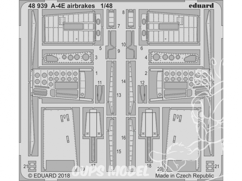 EDUARD photodecoupe avion 48939 Aérofreins A-4E Hobby Boss 1/48