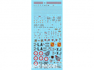 DECALQUES Dassault Mirage IIIE Part 1 1/72 BERNA DECALS BD72-111