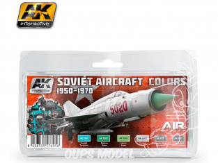Ak Interactive Set peinture Air Series AK2300 Couleurs avions Soviétiques 4 x 17ml + 2 x 30ml