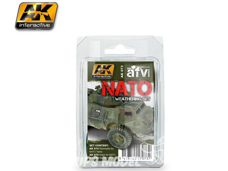 Ak Interactive Set Weathering AK073 Vieillissement OTAN - NATO 3 x 35ml