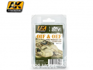 Ak Interactive Set Peinture et Weathering AK120 OIF & OEF pour véhicules modernes US 3 x 35ml