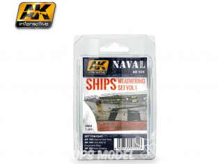 Ak Interactive Set Weathering AK555 Vieillissement pour navires Vol. 1 3 x 35ml