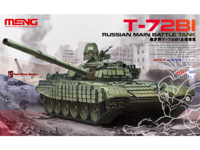 Char d'assaut T-72B1 Meng maquette militaire 1/35 TS-033