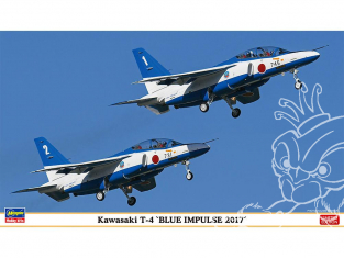1/72 Kawasaki T-4 "Blue Impulse 2017" (2 kits) Limited Edition Hasegawa maquette avion 02249