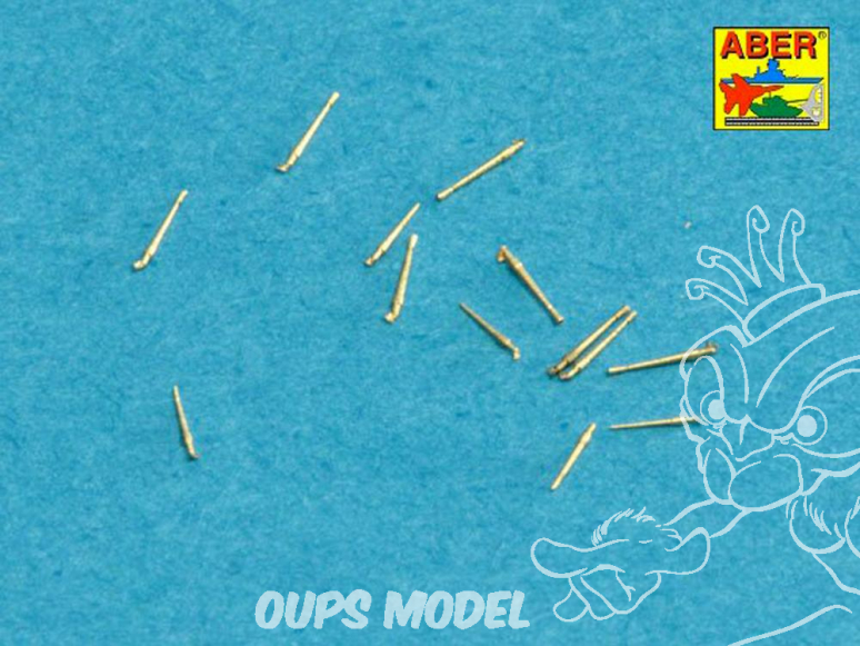 Aber 700L40 Set de 16 futs de canons 3,7cm Flak 42 pour navires Allemands 1/700