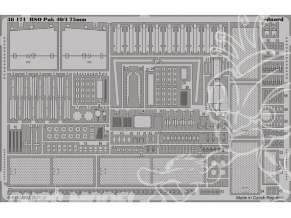 Eduard photodecoupe militaire 36171 RSO Pak 40 4 75mm 1/35