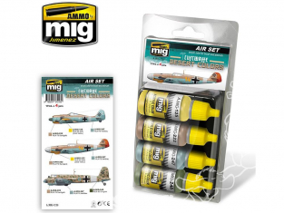 MIG peinture 7218 Set Luftwaffe couleurs Desert 4 x 17ml