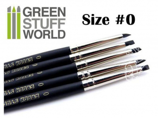 Pinceau Silicone Colour Shapers TAILLE 0 NOIR FERME assortiment de 5 Green Stuff 360239