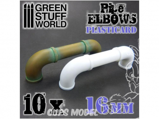 Green Stuff 368211 COUDES de plasticarte 16mm