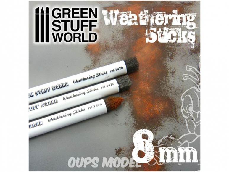 Green Stuff 368105 Pinceaux pour Weathering 8mm