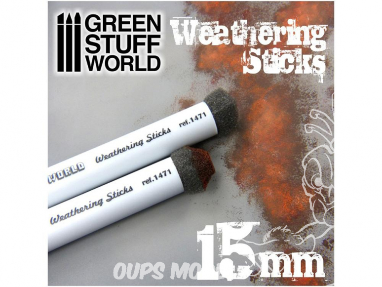 Green Stuff 368112 Pinceaux pour Weathering 15mm