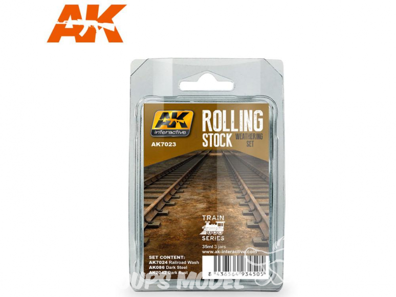 Ak Interactive Set Weathering AK7023 Trains - Voies ferrées 3 x 35ml