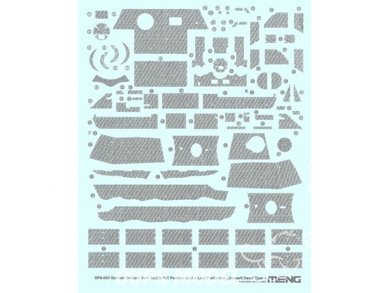 Meng accessoires diorama SPS-053 Set de decalques ZIMMERIT pour SdKfz 171 Panther Ausf.A type 4 1/35