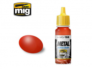 MIG peinture metal 188 Rouge metallique 17ml