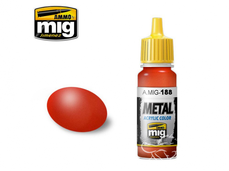 MIG peinture metal 188 Rouge metallique 17ml