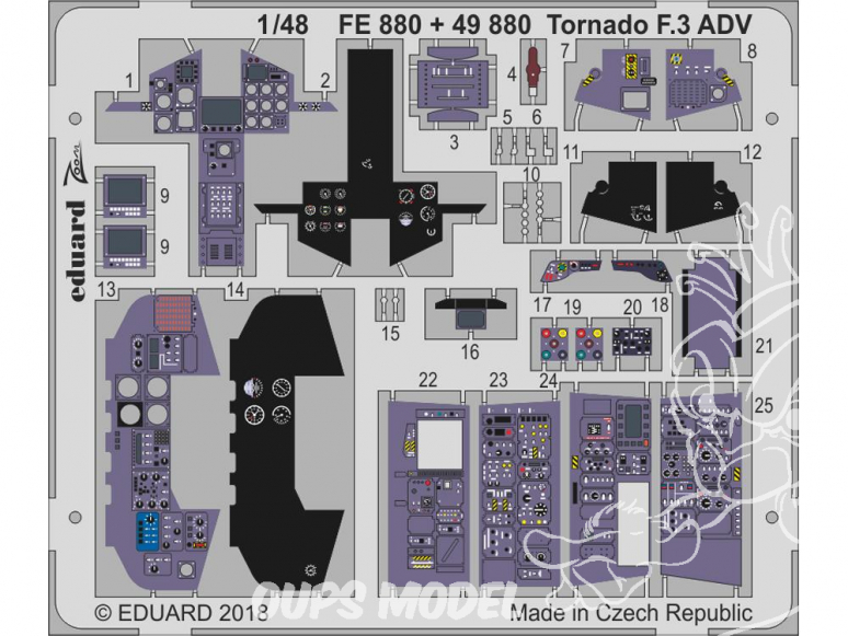 EDUARD photodecoupe avion FE880 Zoom intérieur Tornado F.3 ADV Revell 1/48