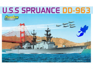 DRAGON maquette bateau 7084 U.S.S. Spruance 1/700