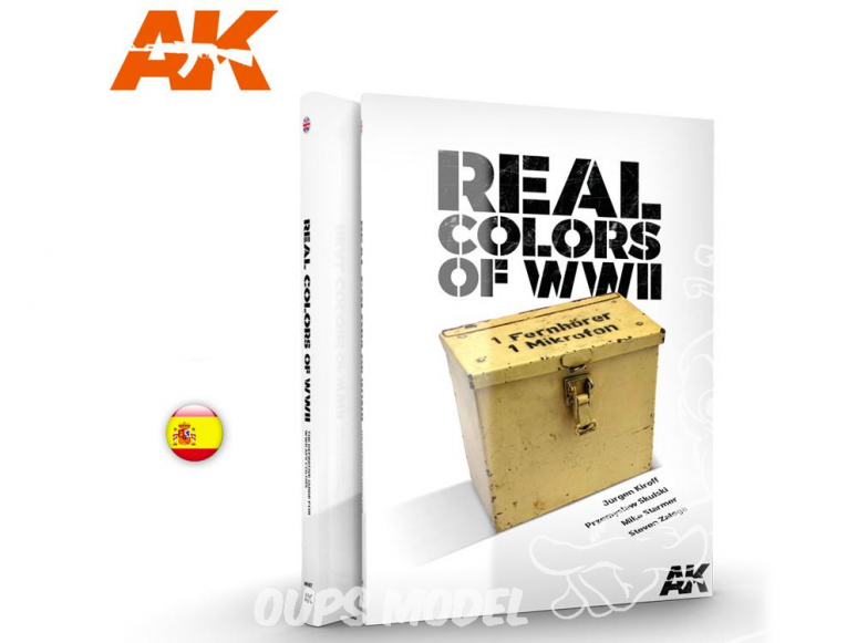 Ak Interactive livre AK188 Real Colors WWII - Couleurs réelles en Espagnol