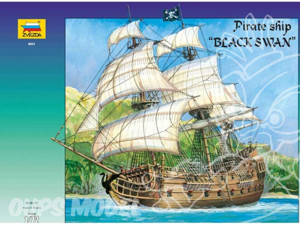 Zvezda maquette bateau 9031 bateau pirate black swan 1/72