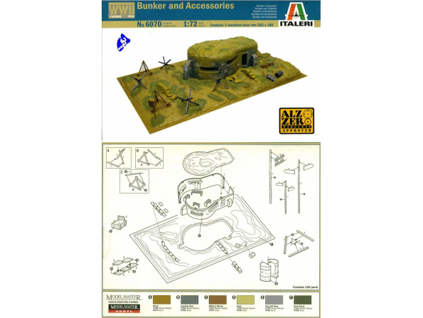 italeri maquette militaire 6070 bunker et acc 1/72
