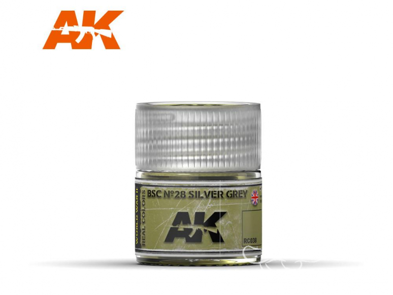 Ak interactive Real Colors RC038 Gris argent BSC n°28 - Silver grey 10ml