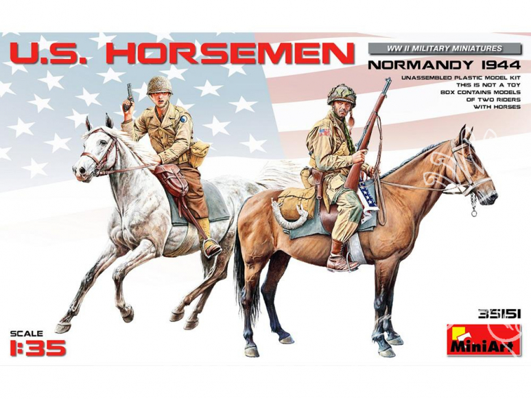 Mini Art personnages militaires 35151 Cavaliers U.S Normandie 1944 1/35