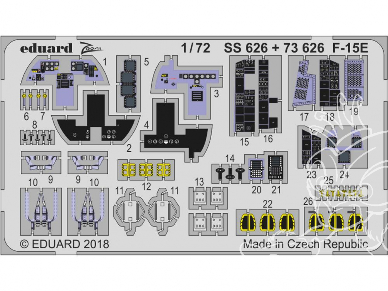 Eduard photodecoupe avion SS626 Zoom F-15E Academy 1/72